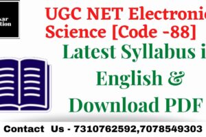 UGC NET Electronic Science Latest Syllabus