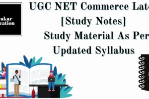 UGC NET Commerce Latest Study Notes