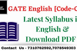 GATE English Syllabus 2025