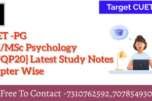 CUET PG Psychology Study Notes