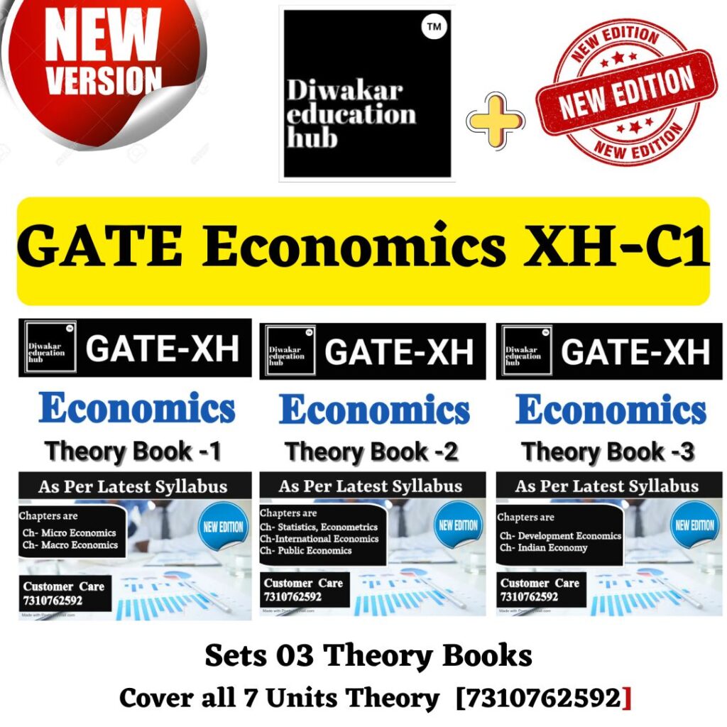 GATE Economics XH-C1 Sets of 3 Theory Books Covered all 7 Chapters As Per Exam Pattern