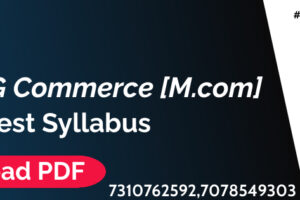 CUET PG Commerce Syllabus